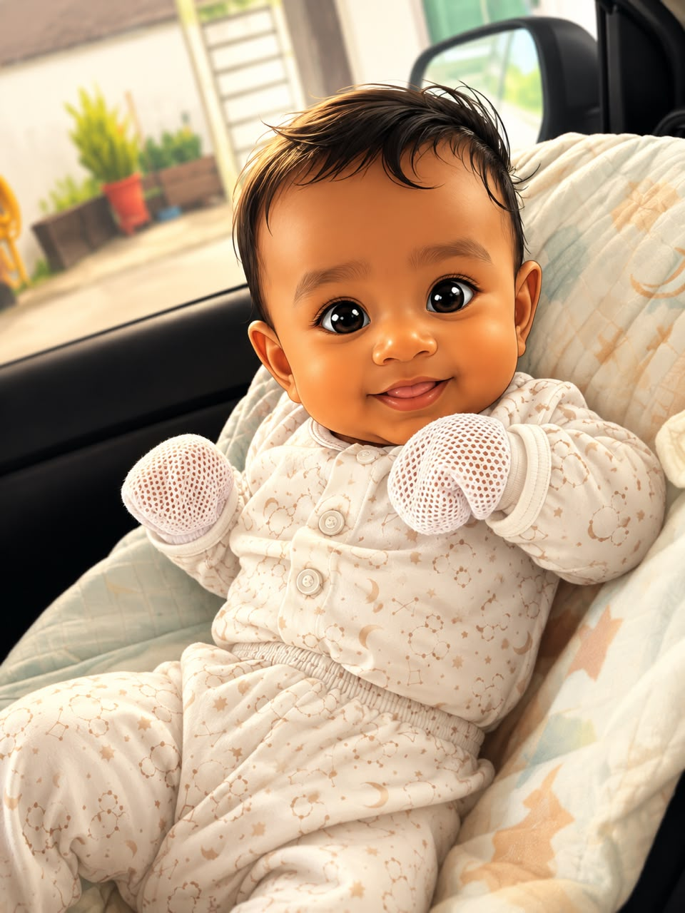 Infant arriving safely at the centre